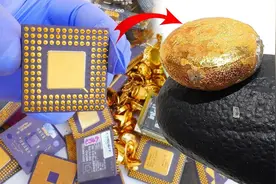1吨旧电脑产300克金，1吨金矿只产3-5克金，废弃旧电脑成“金矿”图片