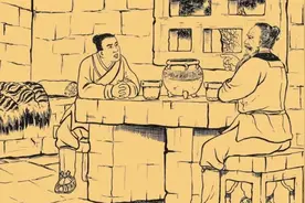 民间故事：男子破庙和矮老头对饮，矮老头提醒：“回家莫吃馒头”图片