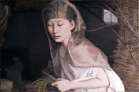 青年画家马精虎女体油画中的灰姑娘！图片