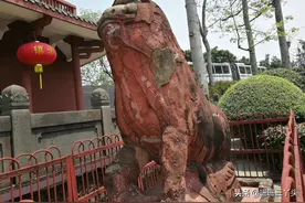 广州“最没霸气”的石狮子，瘦得弱不禁风，游客：是被“饿”了？图片