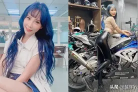正妹 YouTuber「咪妃」牵新重机回家！「紧身黑皮裤」造型狂吸万赞图片