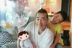 应采儿晒父子三人合照，却被气球抢了镜，网友乐翻：三个同姓系列图片