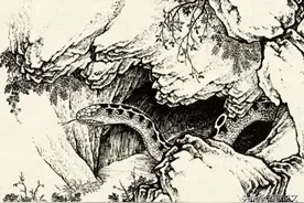 民间故事：蟒蛇吃掉徒弟，小天师指点老道士，先找有三个影子的人图片