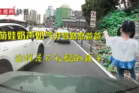 三岁萌娃“教育”路怒爸爸：这样是不礼貌的孩子图片