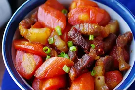 我的私房菜：萝卜烧肉图片