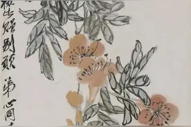 齐白石擅长的大写意花卉绘画题材，满纸充满鸟语花香图片