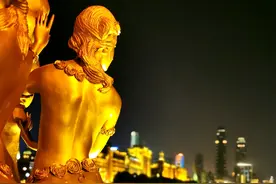 夜幕下的天津海河，美爆了图片