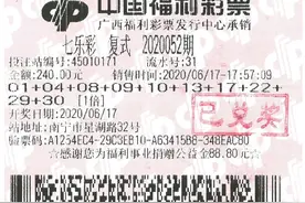 南宁幸运彩站中出七乐彩一等奖图片