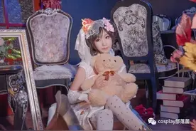 cos：王者荣耀小乔纯白花嫁cos正片@莲央图片