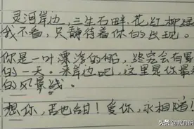 高中生写情书“火了”，老师看完后互相传阅，网友：教科书级别图片