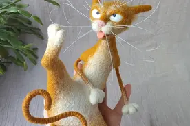 羊毛毡版的阿兹猫，潦草凌乱自带喜感图片