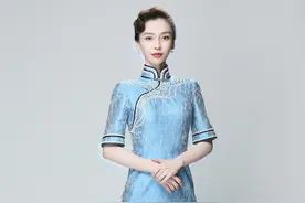 有一种"勇气"叫杨颖穿旗袍，虽然身材平平，却别有一番风情！图片