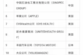2021年《财富》世界500强完整榜单图片