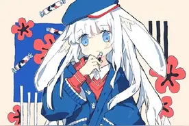 二次元少女插画~人物线条干净明快~可以说很适合临摹了图片