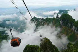 我国“最牛”高山索道，从闹市直通山顶，单程都需半小时图片