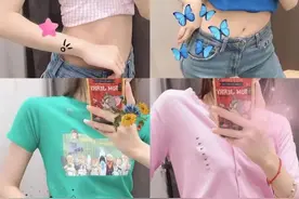 网红试穿小童装，家长吐槽：孩子买衣服从不试穿，别拿无知当底线图片