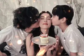 张柏芝两个儿子长大了！贴脸亲吻显温馨，14岁哥哥侧脸太像谢霆锋图片