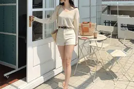 女生夏季清爽穿搭，时尚还显身材，照着穿就很好看图片