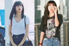 lisa的衣品，真的非常可，机场私服回顾图片