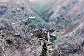 陕西超美！秦岭江山风景区白雪如画图片