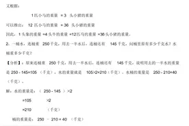 小学数学10道经典思维训练题，含解题思路图片