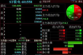 昔日风电巨头ST锐电面临退市危机，股价仅为0.76元图片