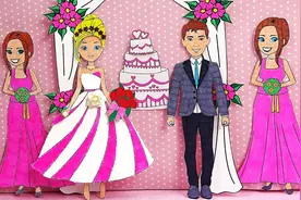 过家家玩具 画画纸模公主盛大的婚礼视频封面