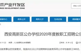 高新区要招聘985名教职工，大专就能报名！图片