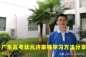 连清华北大都看不上的高考状元许家祥：这样学习你成绩也不会低图片
