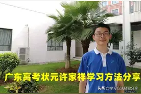 连清华北大都看不上的高考状元许家祥：这样学习你成绩也不会低图片