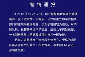 突发！女子跳楼身亡，消防员施救时一同坠楼图片