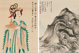 惺惺相惜，笔墨传情：张大千致王季迁伉俪精作二帧赏析图片