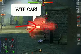 「kv2血条消失术」wotb kv2一挑三最后胜利一炮被地图道具车挡住图片