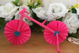 幼儿手工：简单自行车模型的制作方法图片