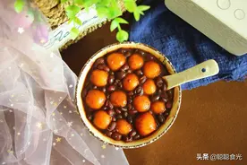 一块南瓜加一碗红豆，教你做简单的汤圆，软糯滋补，好吃不甜腻图片