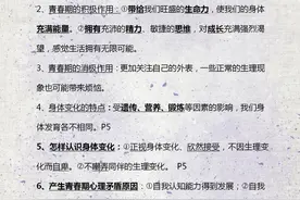 七年级下册《道德与法治》：全册知识点整理汇总，家长替孩子存下图片