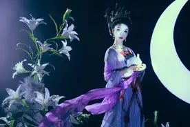 汉服版的嫦娥奔月，仙子本月写真图片