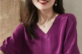 发现一款：美得要命的“富贵紫”秋衫，碾压十件卫衣，美值了图片
