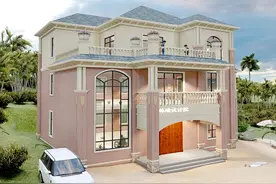 广东王姨自建三层别墅，花了1万的设计图纸，欲建村里的网红楼图片