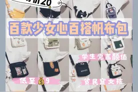 高颜值少女心帆布包 平价学生党图片
