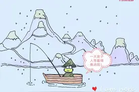 漫画古诗“江雪”图片