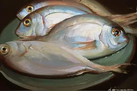 美国画家，杰弗里·t·拉尔森，油画静物欣赏图片