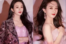 抖音之夜，双赵合璧，赵丽颖满身粉红泡泡，赵露思娇俏图片