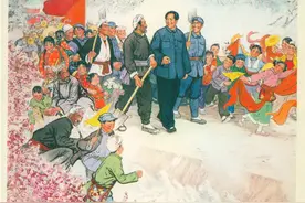老宣传画年画，胸怀壮志，建设祖国，胸怀朝阳，放眼世界图片
