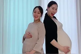 29岁女星试管后状态反常，4个月体重破160，孕肚比临盆的同学还大图片