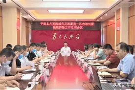 杨大东主持召开月亮湾城市花园豪苑一区违建别墅强制拆除工作总结会议图片