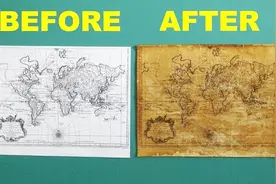 教你制作仿真藏宝图，锈迹斑斑充满岁月的痕迹，一起来见识下！