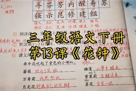三年级语文下册第13课《花钟》课后习题讲解视频封面