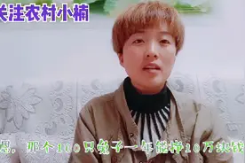 养殖100只兔子到底能不能一年挣10万块钱，让小楠给你算一下视频封面