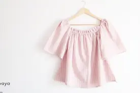 手工简单服装制作缝纫教程，在家也能做漂亮的一字肩上衣！视频封面